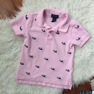 POLO shirt pink embroidered shirt 3T
